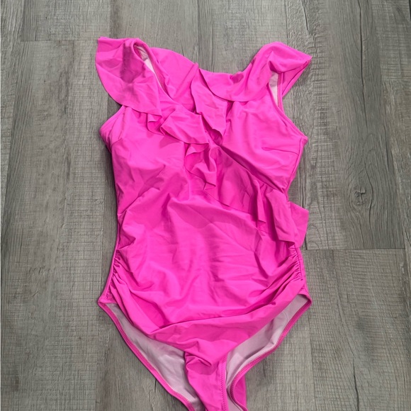 Blooming Jelly Other - Vibrant Pink Ruffled One-Piece Swimsuit